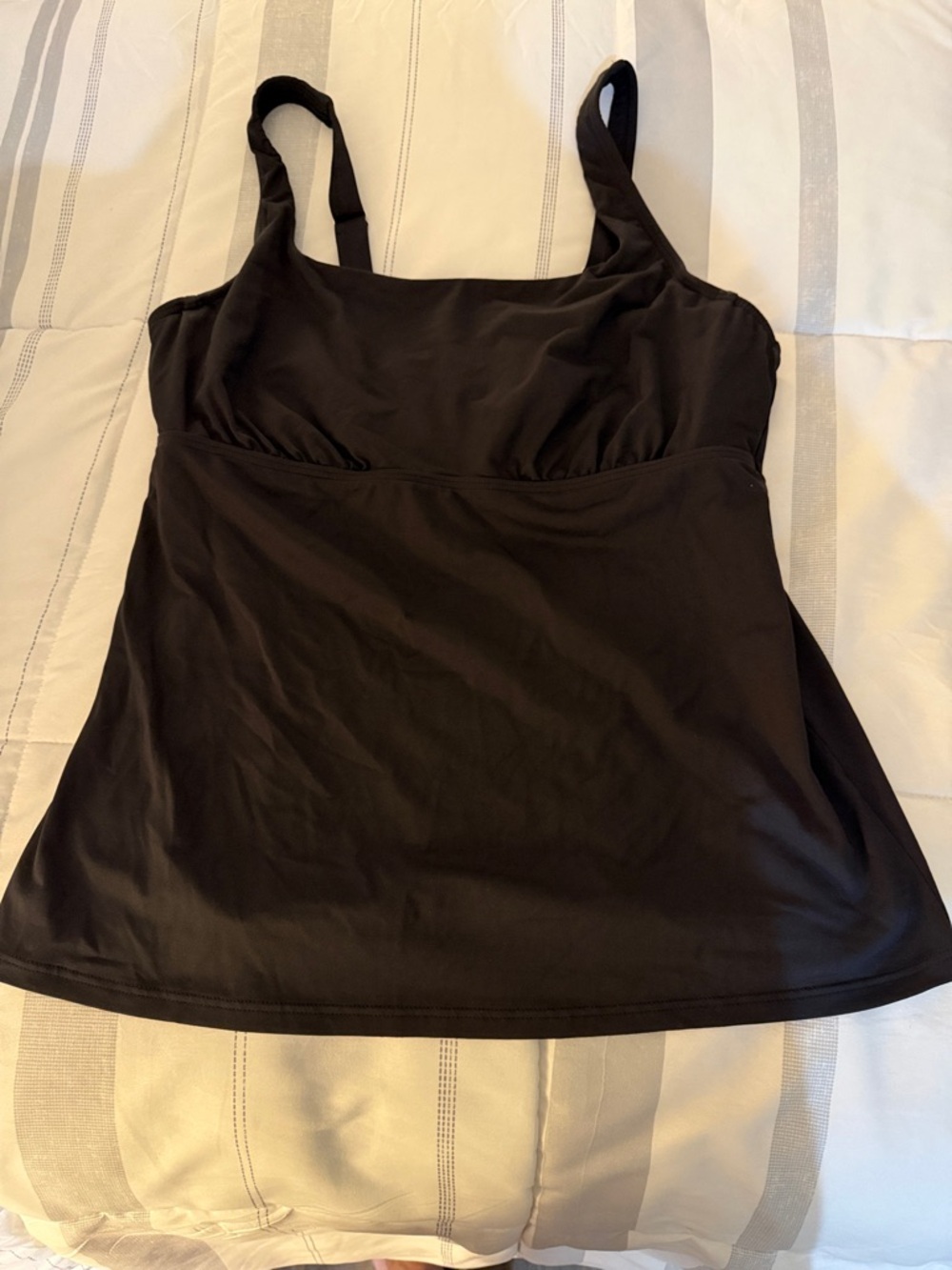 Land’s End Tankini Top SZ 12 DD BLACK